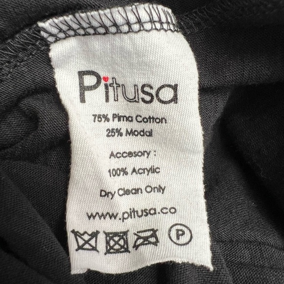 Pitusa Evil Eye Beaded Open Back Black Maxi Dress Size Petite - Picture 6 of 7